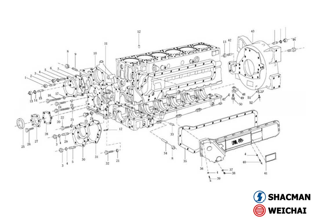 CYLINDER BODY -ONE, WD615 WEICHAI CATALOGUE