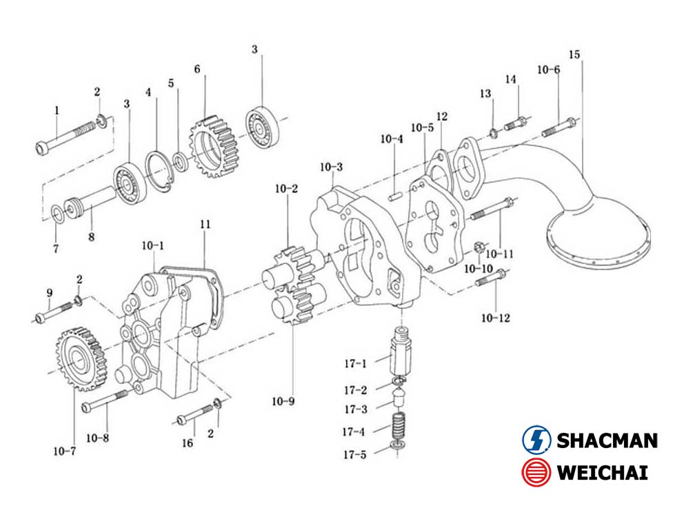 OIL PUMP & FILTER -ONE, WD615 WEICHAI CATALOGUE