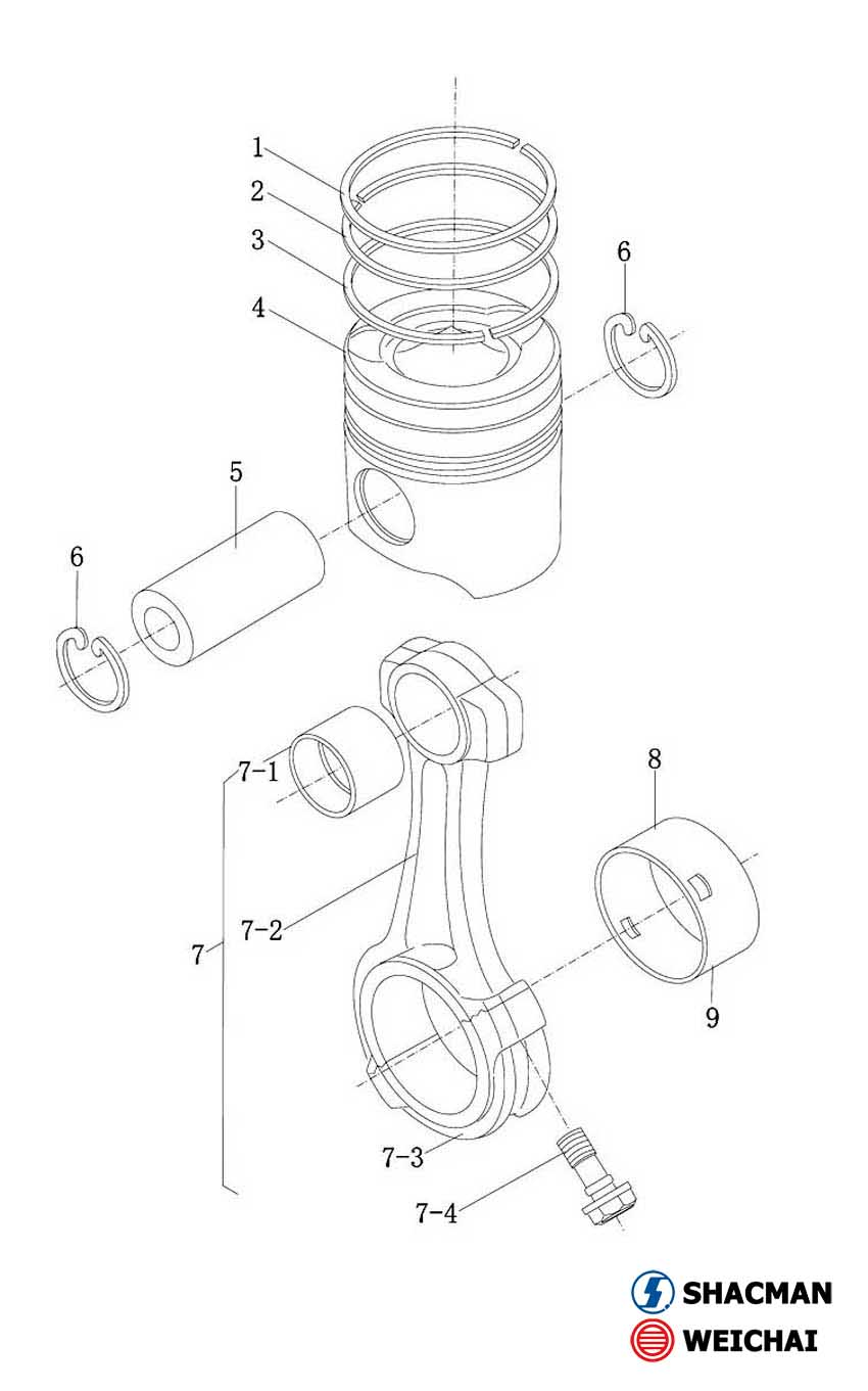 CONNECTING ROD & PISTON, SHACMAN WEICHAI CATALOGUES