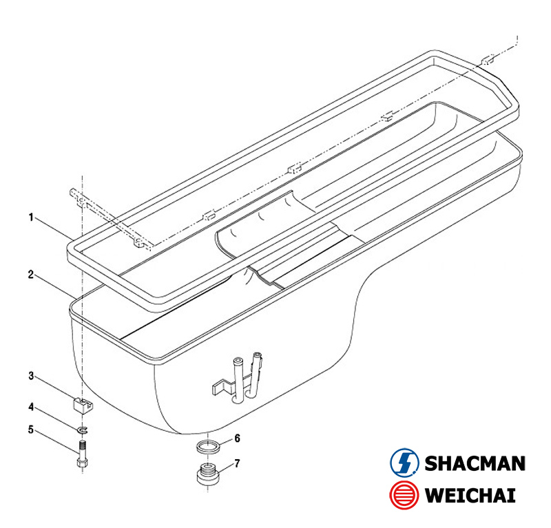 OIL PAN, WD615 WEICHAI CATALOGUE