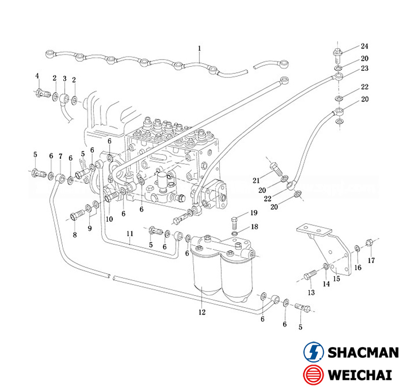 OIL PIPE, WD615 WEICHAI CATALOGUE