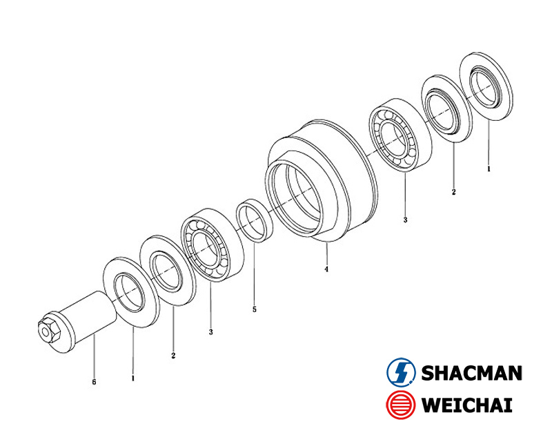 TENSHIONING WHEEL, WD615 WEICHAI CATALOGUE