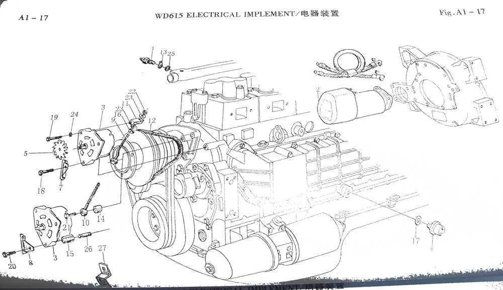 ELECTRICAL IMPLEMENT, WD615, SINOTRUK HOWO SPARE PARTS CATALOG