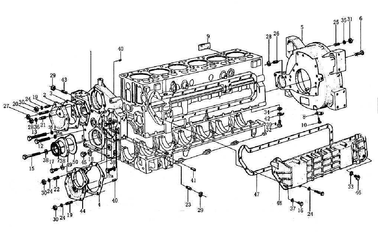 GEAR CASE & FLYWHEEL HOUSING, WD615, SINOTRUK HOWO PARTS CATALOG