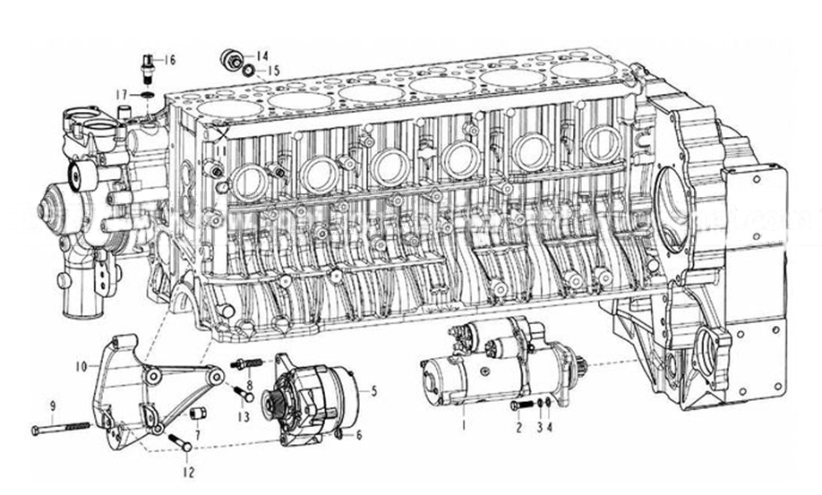 ELECTRIC SYSTEM, SINOTRUK D12 EURO-II ENGINE PARTS CATALOG