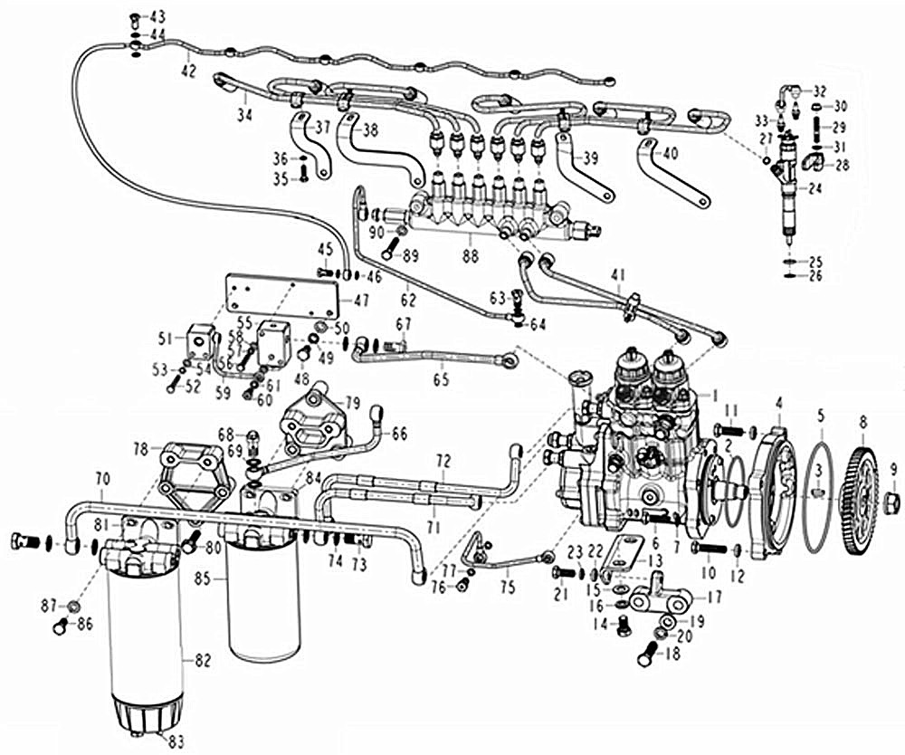 FUEL SUPPLYING, SINOTRUK D12 EURO-III ENGINE PARTS CATALOG