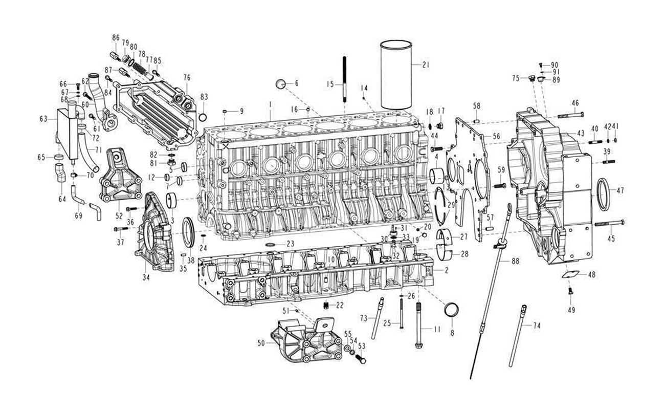 CYLINDER BODY, SINOTRUK D12 EURO-III ENGINE PARTS CATALOG