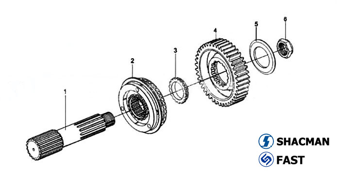 Mainshaft of vice box, 12JS200T Transmission Parts Catalog