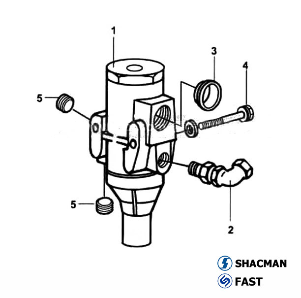Air filter regulator, 12JS200T Transmission Parts Catalog SHACMAN