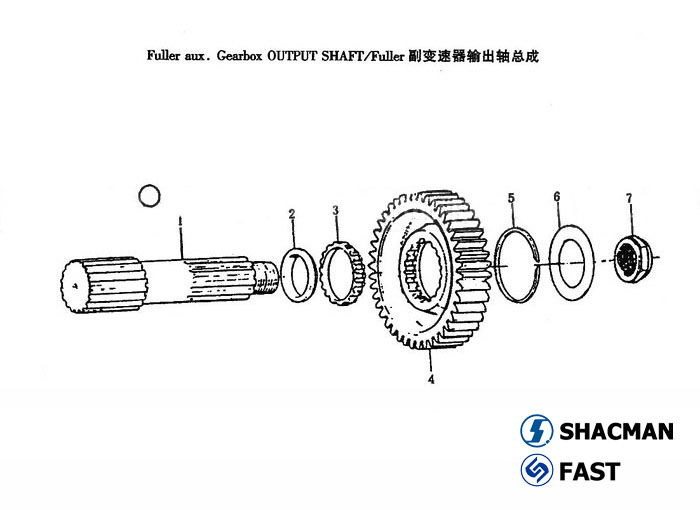 Vice box output shaft, SHACMAN Parts RT11509C Gearbox Catalogs