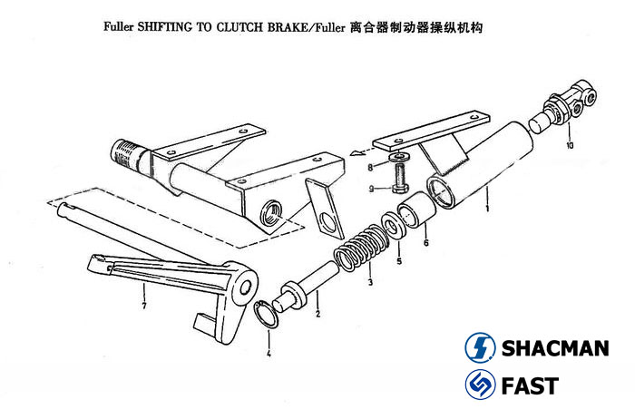 Clutch brake control mechanism, RT11509C Transmission Parts Catalogs