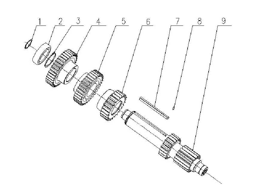 DEPUTY SHAFT (RIGHT), HOWO HW20716 PARTS CATALOG