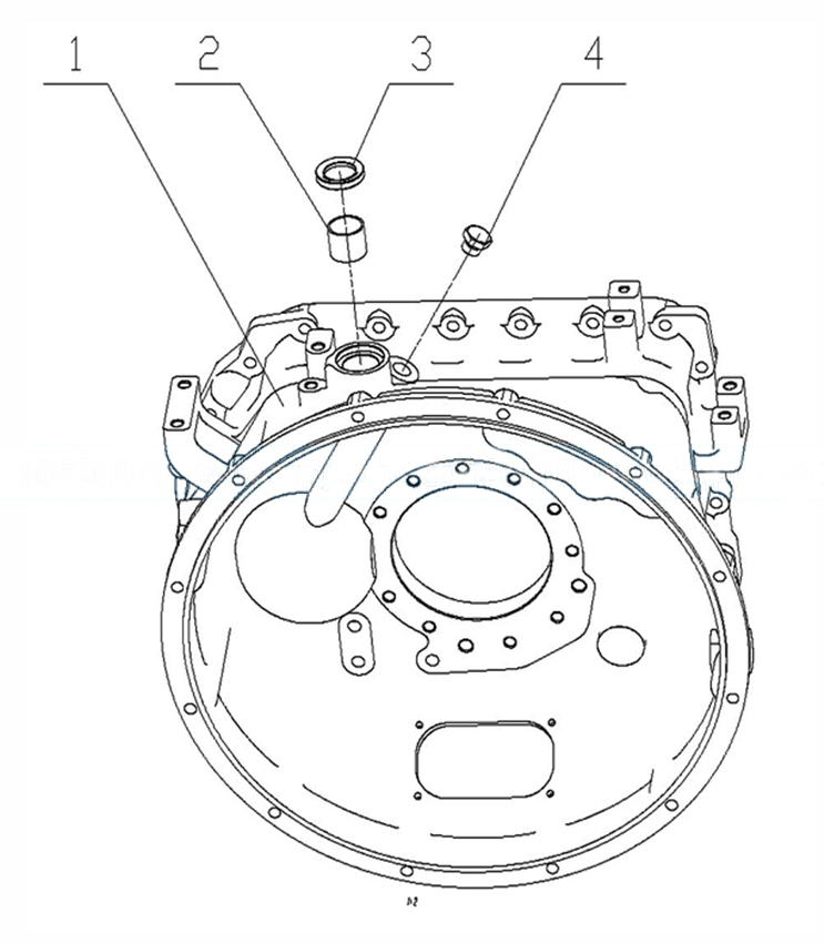 FRONT HOUSING, HOWO HW19710T PARTS CATALOG