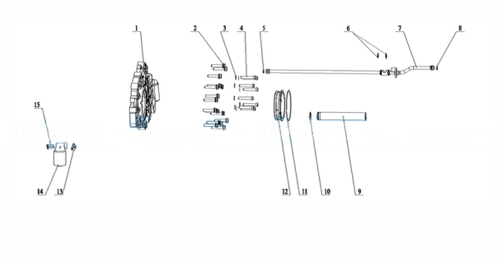 OIL PUMP AND PIPELINE, SINOTRUK HOWO HW19710T PARTS CATALOG