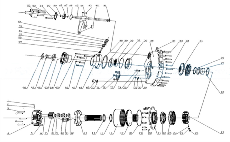DEPUTY CASE OF RANGE GEAR, SINOTRUK HOWO HW19710T PARTS CATALOG