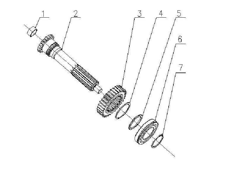 INPUT SHAFT AND FIRST SHAFT GEAR, HW19710