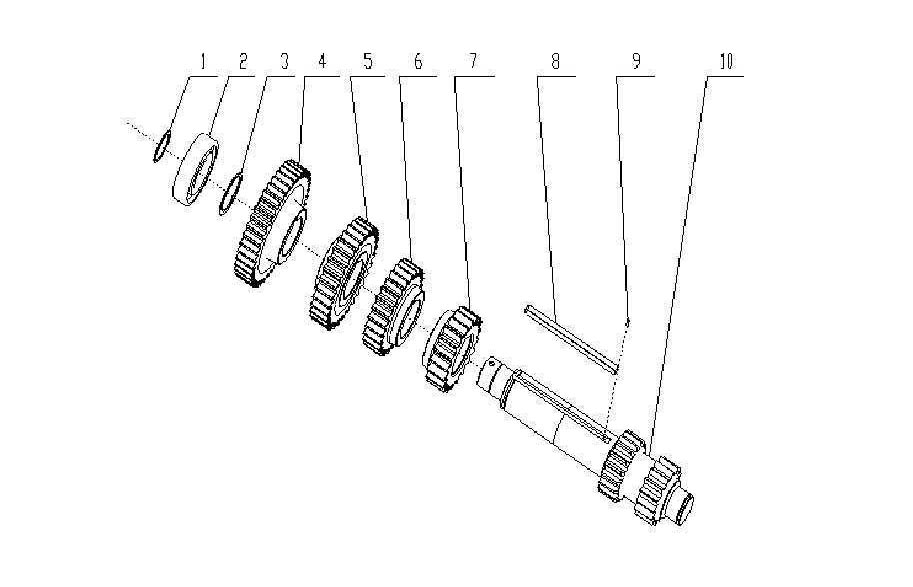 COUNTER SHAFT LEFT, HW19710