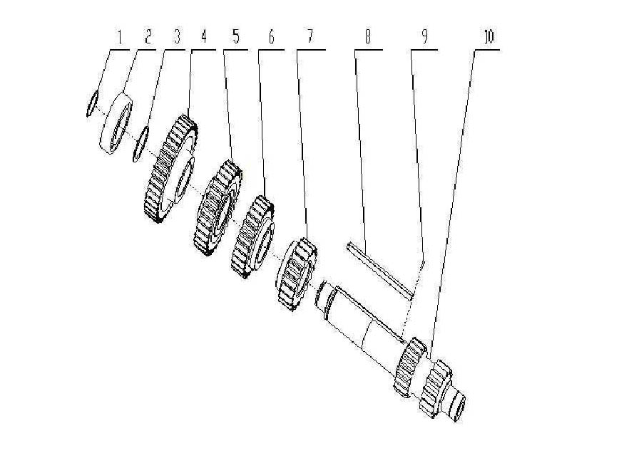 COUNTER SHAFT RIGHT, HW19710