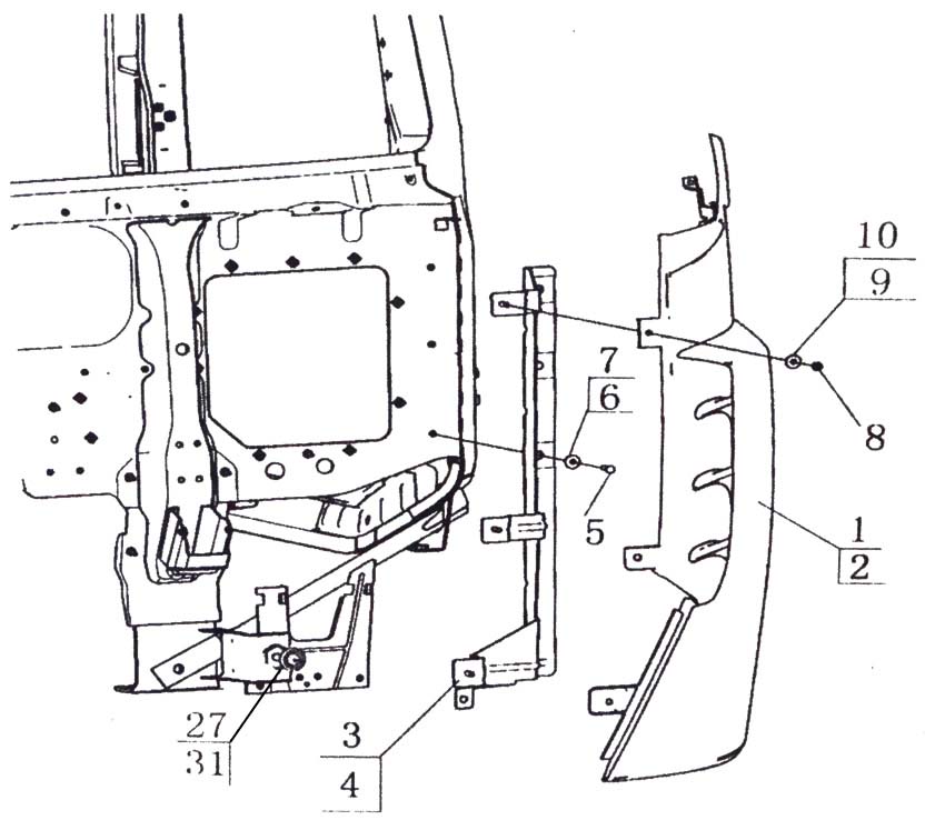 WINDSHIELD WASHER FOR LOW FLOOR, HOWO A7 CAB