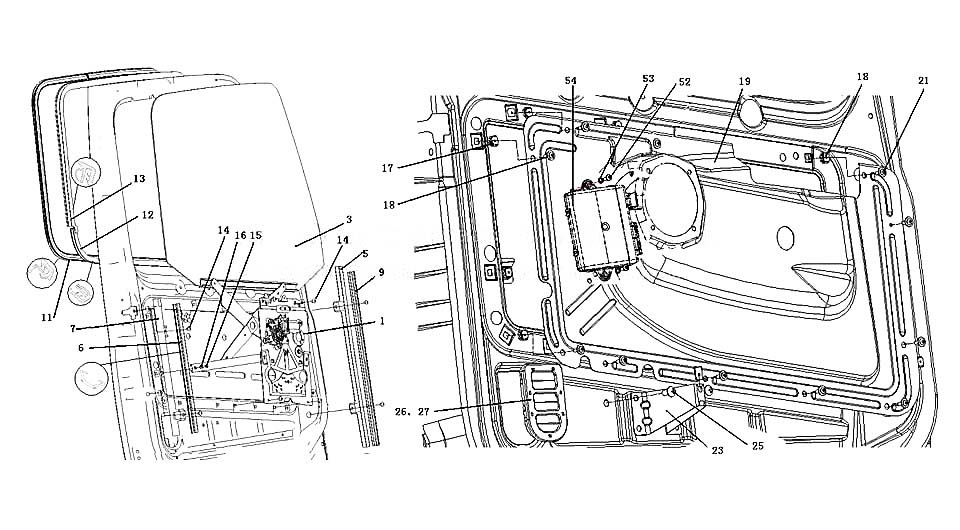 DOOR, GLASS & ACCESORY, HOWO A7 CAB