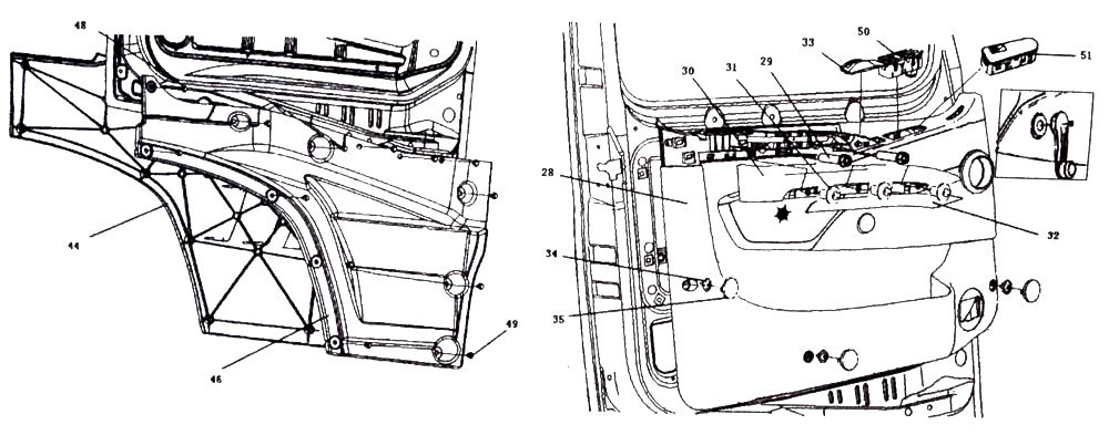 DOOR, GLASS & ACCESORY, HOWO A7 CAB