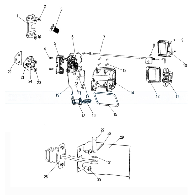 Door lock, HW76/HW79 CAB