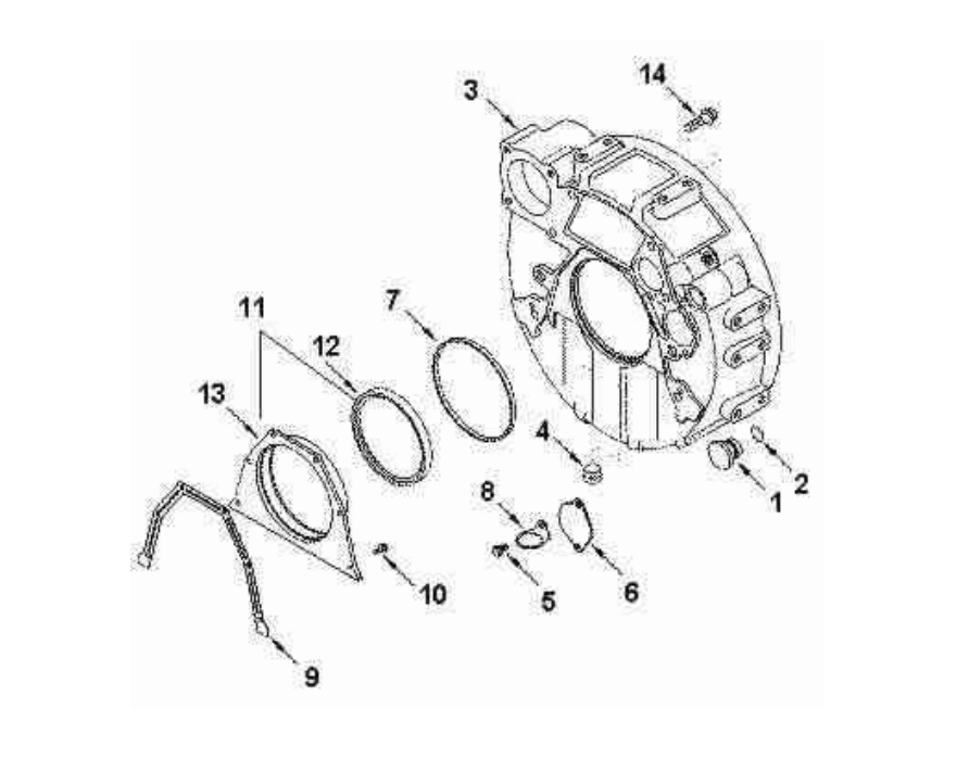 FLYWHEEL HOUSING, DONGFENG CUMMINS PARTS CATALOGS