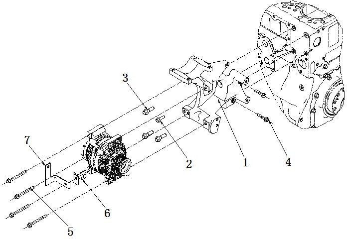 EH 2276 GENERATOR MOUNTING, DONGFENG TRUCK PARTS