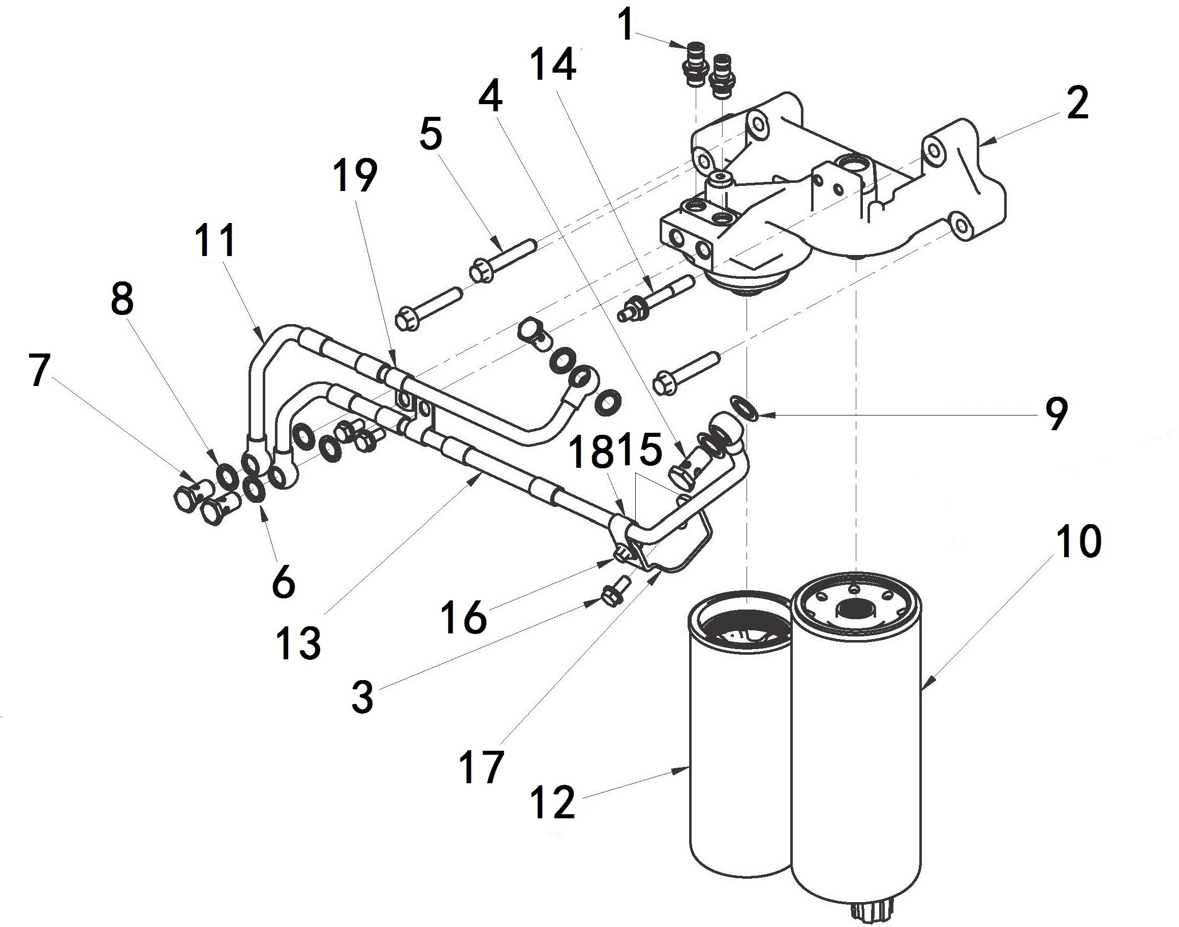 FF 2316 FUEL FILTER, DONGFENG PARTS CATALOGS