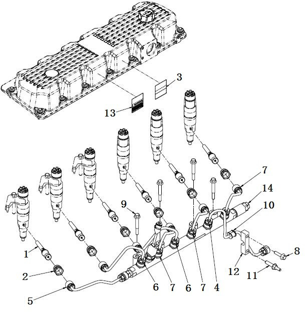 PP20098, INJECTOR PIPELINE, DONGFENG PARTS CATALOGS