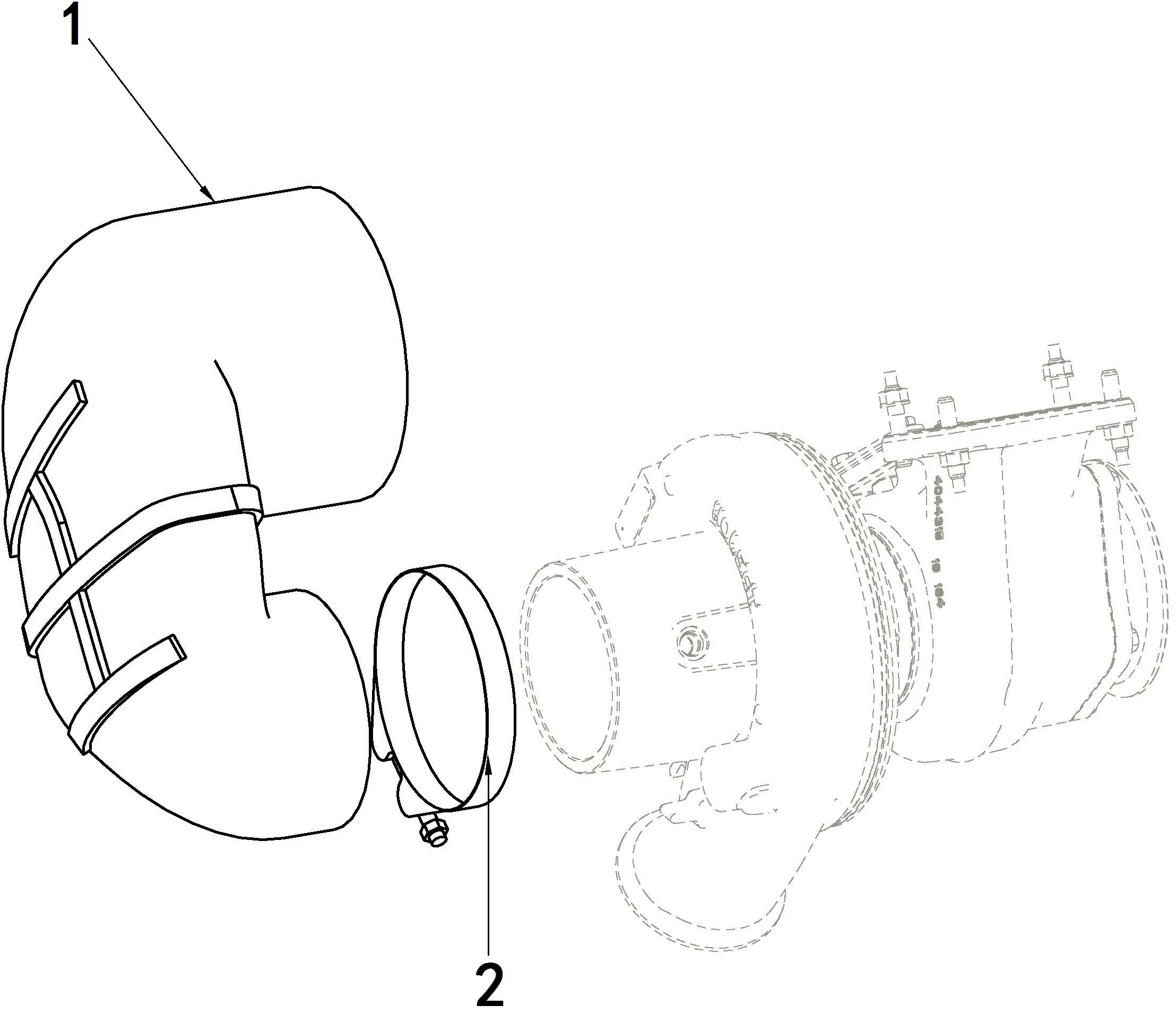CA 2058 AIR FILTER CONNECTION LINE. DPNGFENG PARTS