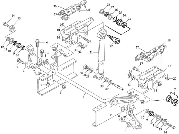 LEFT DRIVE CABIN ROTATION MECHANISM, SHACMAN PARTS CATALOGS
