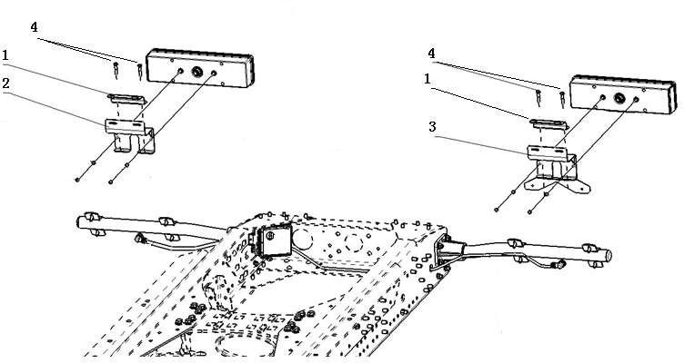 TAIL LIGHT SUPPORT, SHACMAN PARTS CATALOGS