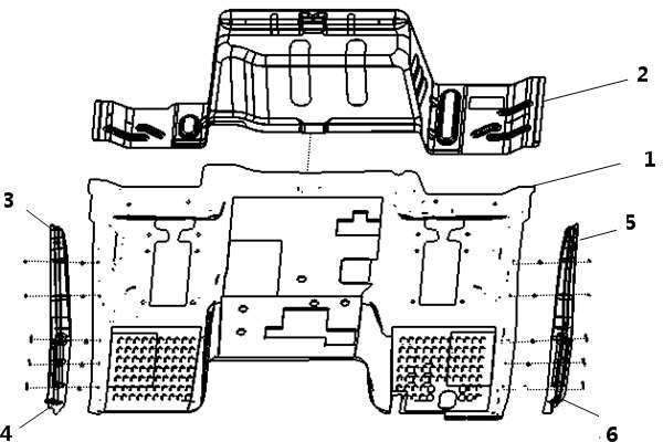 REAR LINING, FLOOR MAT & INSULATION PLATE, SHACMAN PARTS CATALOGS