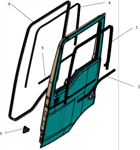 LEFT & RIGHT DOOR SEAL, SHACMAN TRUCK PARTS CATALOGS
