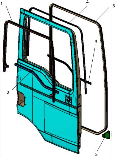 LEFT & RIGHT DOOR SEAL, SHACMAN TRUCK PARTS CATALOGS