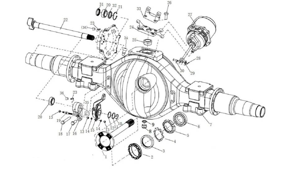 MIDDLE AXLE SHELL, SHACMAN DRIVING AXLE PARTS CATALOGS