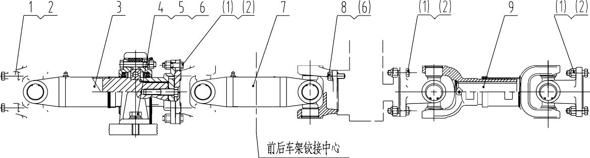 03E0074 002, DRIVE SHAFT SYSTEM, LIUGONG PARTS CATALOGUES