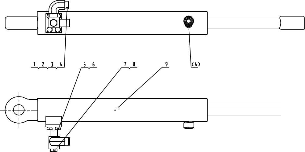 10C0649 000, STEERING CYLINDER-LH AS, LIUGONG PARTS CATALOGUES