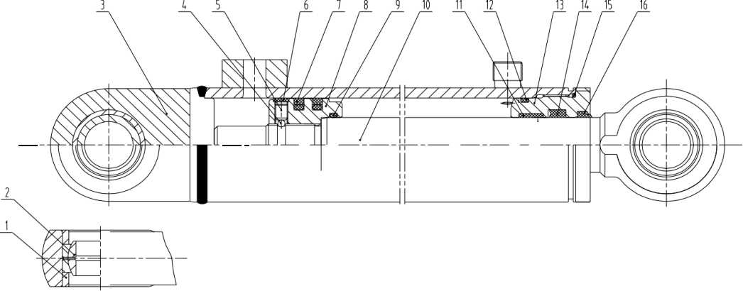 10K0006 001, STEERING CYLINDER, LIUGONG PARTS CATLOGUES