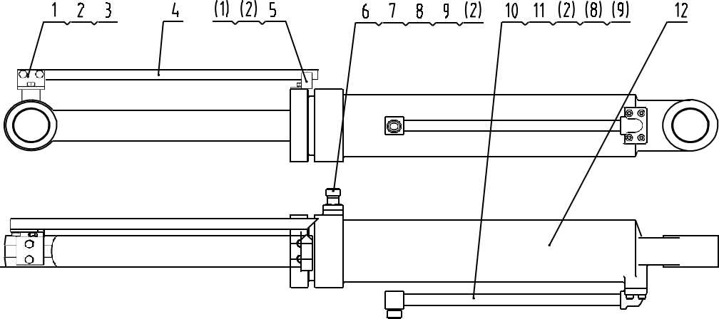 10C0753 000, BUCKET TILTING CYLINDER, LIUGONG PARTS CATALOGUES