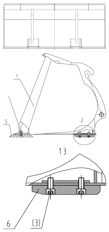 43C1611 001, BUCKET, LIUGONG PARTS CATALOGUES