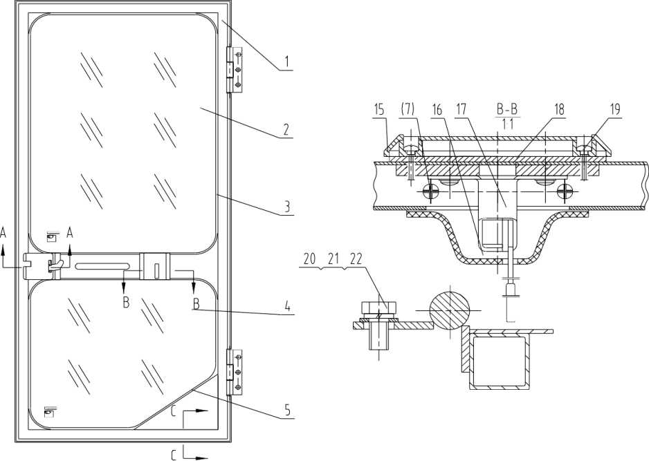 47C0736 001, DOOR AS-RH, LIUGONG PARTS CATALOGUES