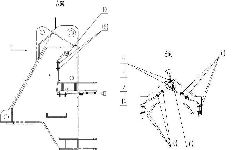 46C1586 002, FRONT FRAME WIRING, LIUGONG PARTS CATALOGUES