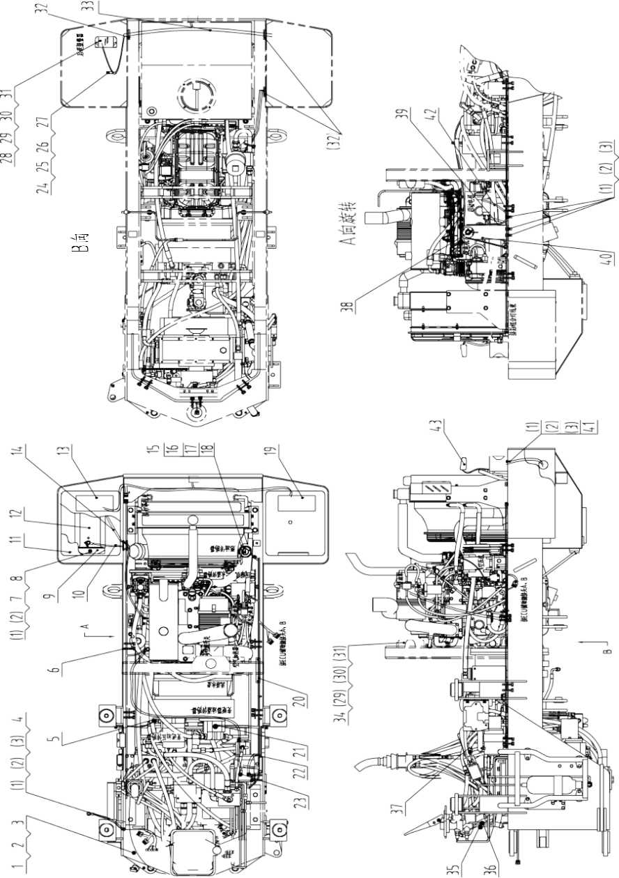 46C1576 005, REAR FRAME WIRING, LIUGONG PARTS CATALOGUES